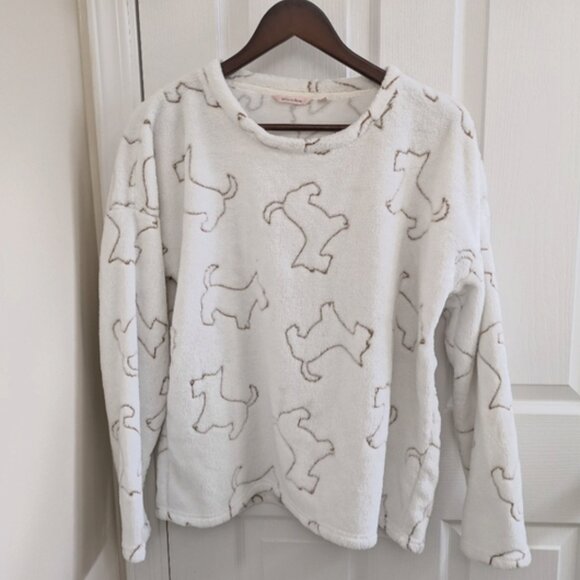 La Vie En Rose Cream Fleece Top - Women's small - Picture 1 of 4